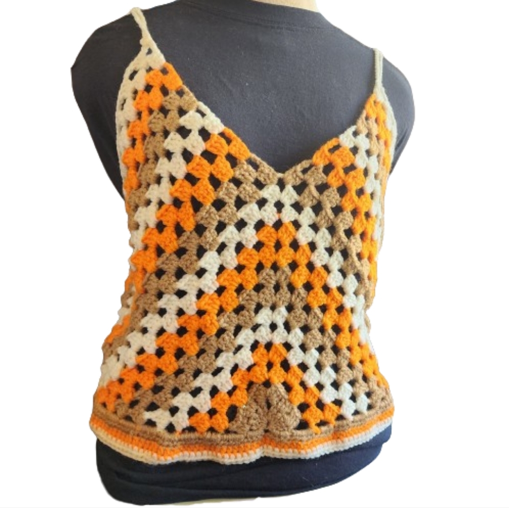Crochet Halter Top Plus Size 1X